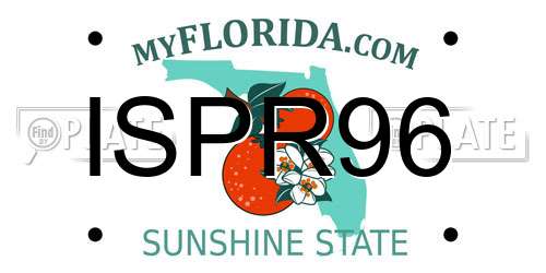 ISPR96 Florida License Plate