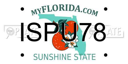 ISPU78 Florida License Plate