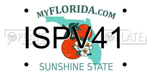 ISPV41 Florida License Plate