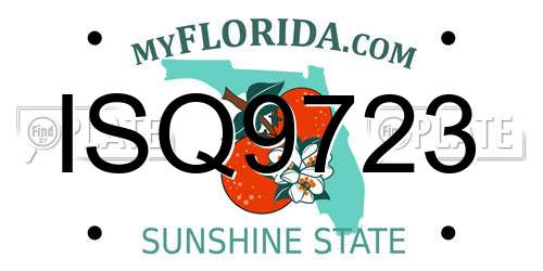 ISQ9723 Florida License Plate
