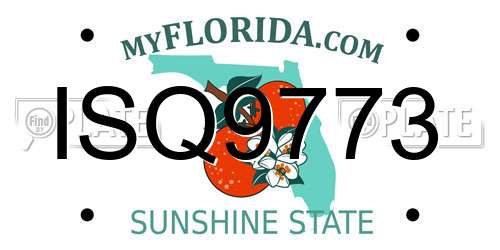 ISQ9773 Florida License Plate