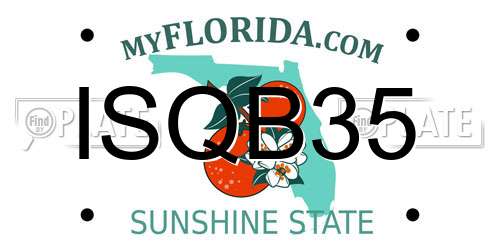 ISQB35 Florida License Plate