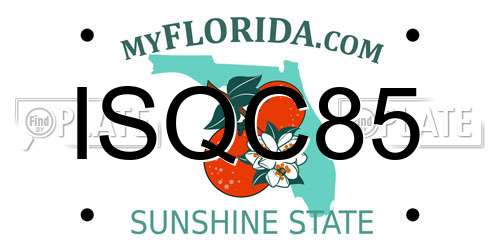 ISQC85 Florida License Plate