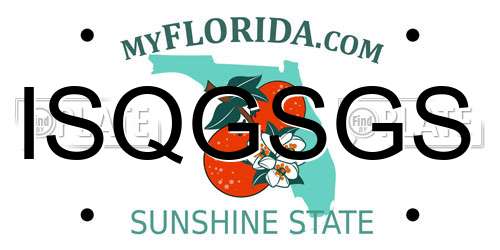 ISQGSGS Florida License Plate