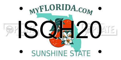 ISQH20 Florida License Plate