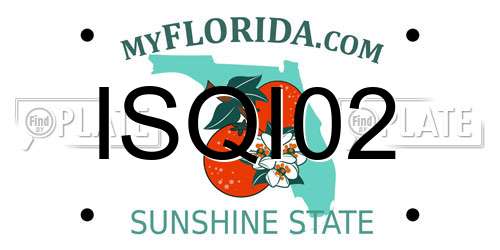 ISQI02 Florida License Plate