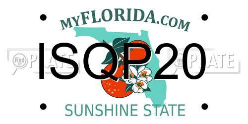 ISQP20 Florida License Plate