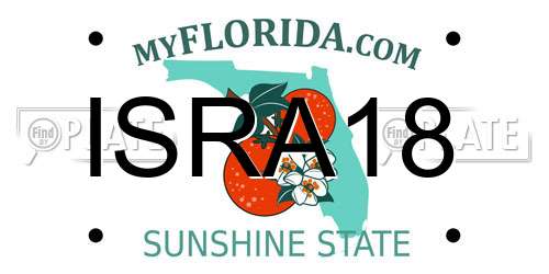 ISRA18 Florida License Plate