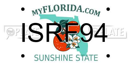 ISRF94 Florida License Plate
