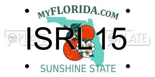 ISRL15 Florida License Plate