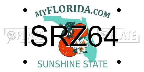 ISRZ64 Florida License Plate