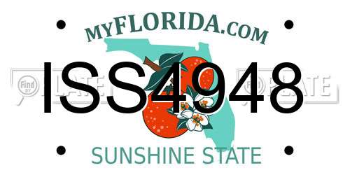 ISS4948 Florida License Plate