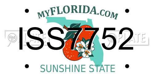 ISS7752 Florida License Plate
