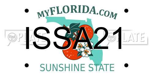 ISSA21 Florida License Plate