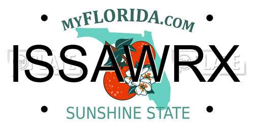 ISSAWRX Florida License Plate