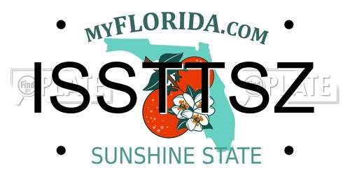ISSTTSZ Florida License Plate