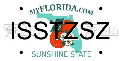 ISSTZSZ Florida License Plate