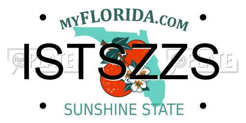ISTSZZS Florida License Plate
