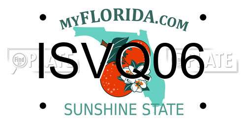 ISVQ06 Florida License Plate