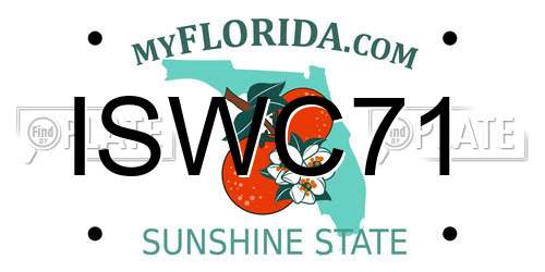 ISWC71 Florida License Plate
