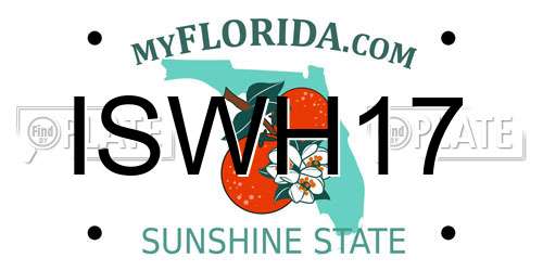 ISWH17 Florida License Plate