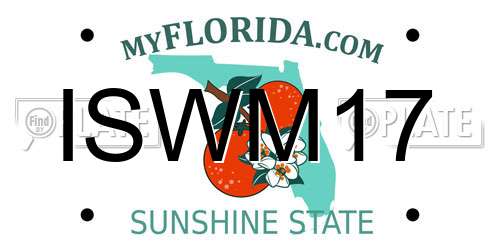 ISWM17 Florida License Plate