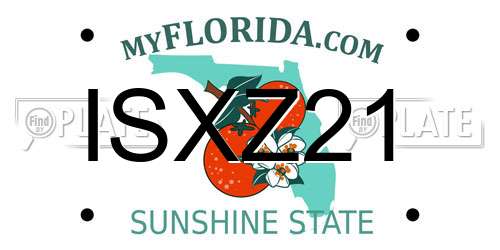 ISXZ21 Florida License Plate