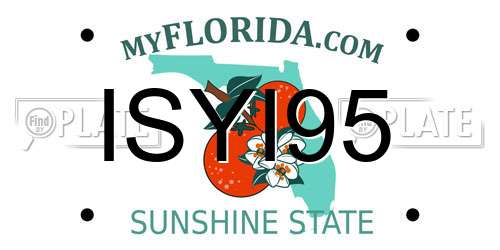 ISYI95 Florida License Plate