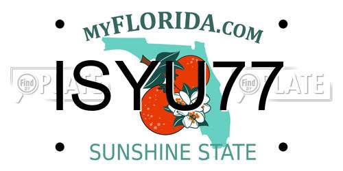 ISYU77 Florida License Plate