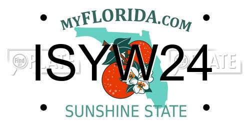 ISYW24 Florida License Plate