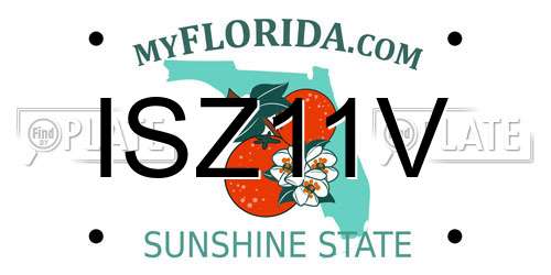 ISZ11V Florida License Plate