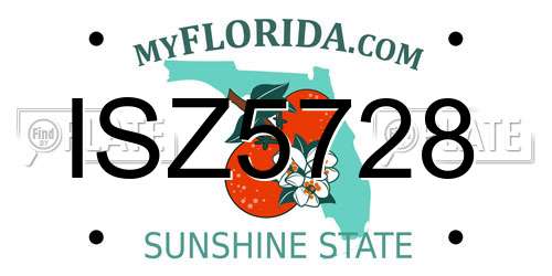 ISZ5728 Florida License Plate