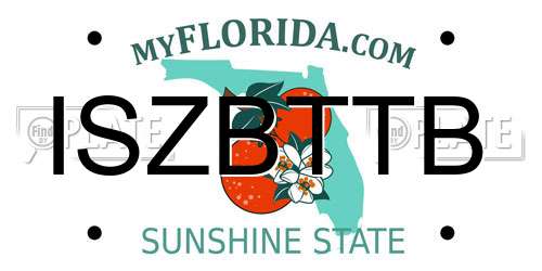 ISZBTTB Florida License Plate