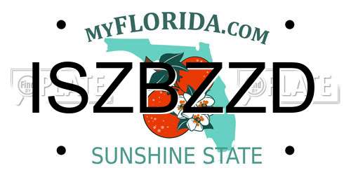 ISZBZZD Florida License Plate