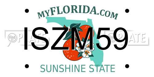 ISZM59 Florida License Plate
