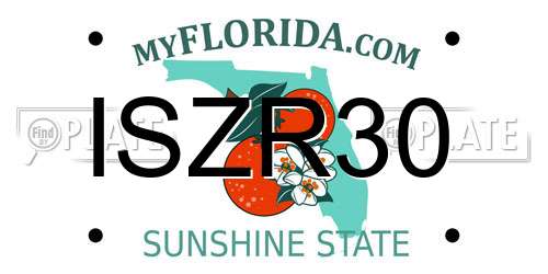 ISZR30 Florida License Plate