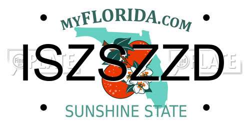 ISZSZZD Florida License Plate