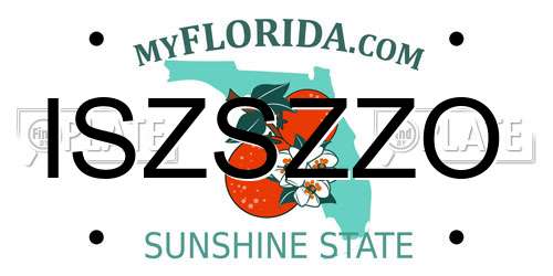 ISZSZZO Florida License Plate