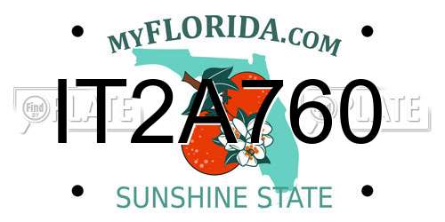 IT2A760 Florida License Plate