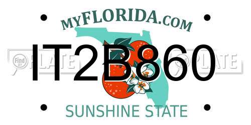 IT2B860 Florida License Plate