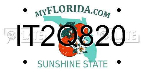 IT2Q820 Florida License Plate