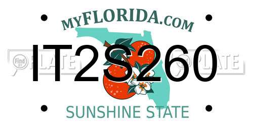 IT2S260 Florida License Plate