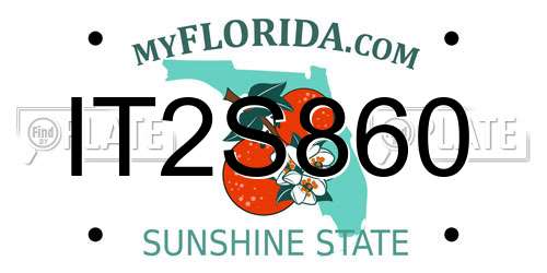 IT2S860 Florida License Plate