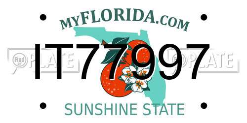 IT77997 Florida License Plate