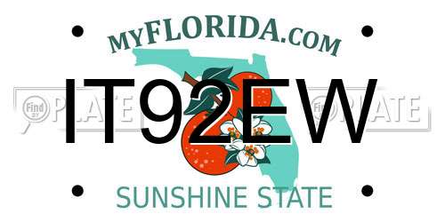 IT92EW Florida License Plate