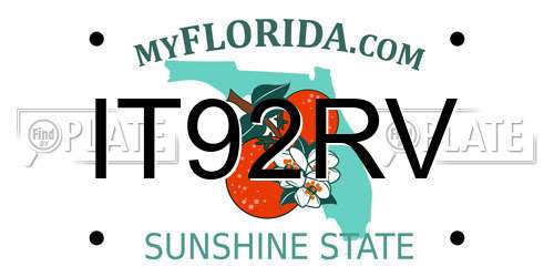 IT92RV Florida License Plate