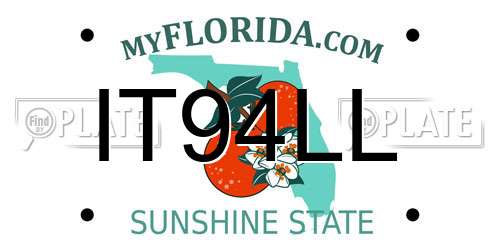 IT94LL Florida License Plate