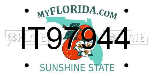 IT97944 Florida License Plate
