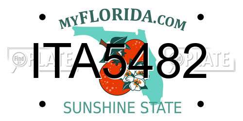 ITA5482 Florida License Plate