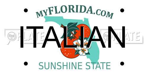 ITALIAN Florida License Plate